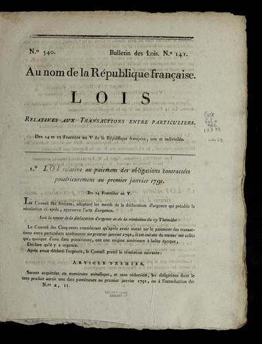 Lois relatives aux transactions entre particuliers