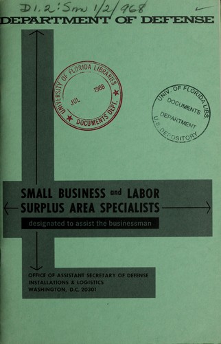 Small business and labor surplus area specialists