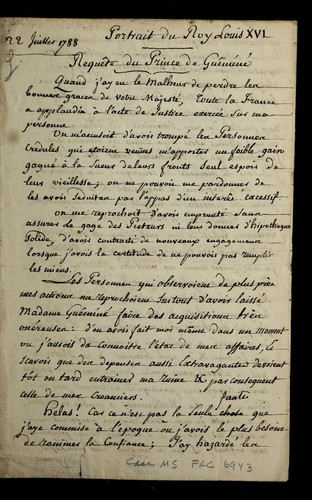 Portrait du Roy Louis XVI