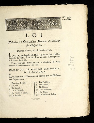 Loi relative a   l'e lection des membres de la Cour de cassation