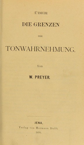 ©ber die Grenzen der Tonwahrnehmung