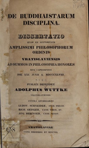 De Buddhaistarum disciplina