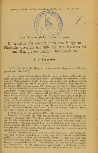 M. sphincter ani zerst©œrt durch eine Phlegmone