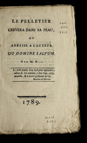 Le Pelletier crevera dans sa peau