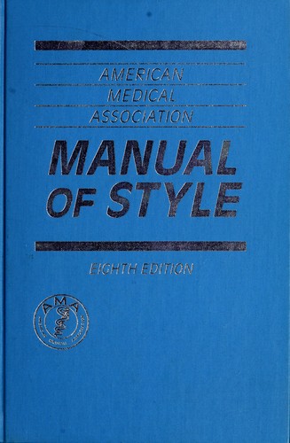 American Medical Association manual of style.