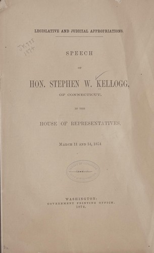 Legislative and judicial appropriations