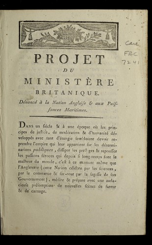 Projet du ministe  re britanique