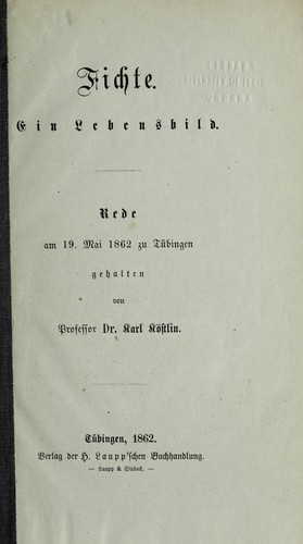 Fichte, ein Lebensbild