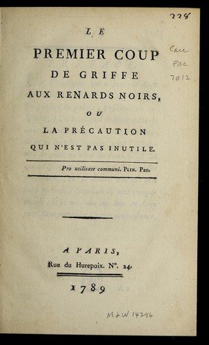 Le premier coup de griffe aux renards noirs