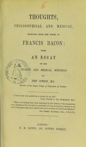 Thoughts, philosophical and medical