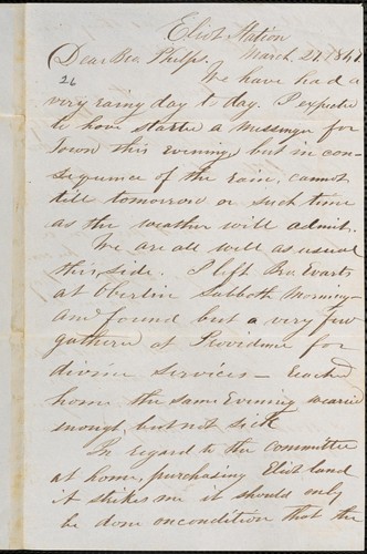 [Letter to] Dear Bro. Phelps