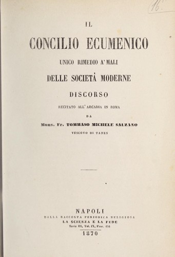 Il concilio ecumenico