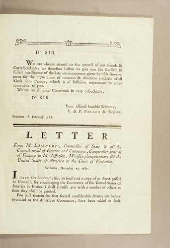 Dr. Sir we are always attentif [!] to the interest of our friends & correspondants