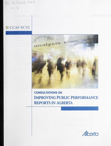 Consultations on improving public performance reports in Alberta