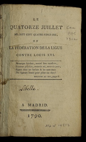 Le quatorze juillet mil sept cent quatre-vingt-dix