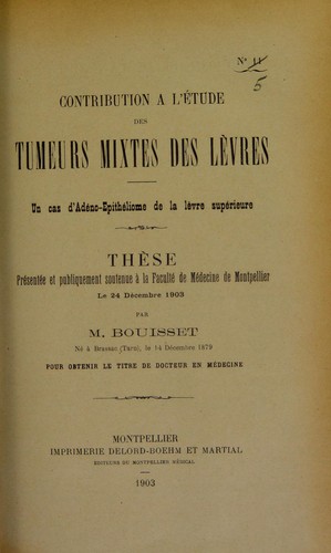 Contribution ©  l'©♭tude des tumeurs mixtes des l©·vres