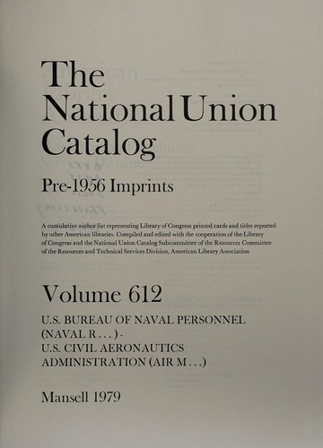 The National Union catalog pre-1956 imprints