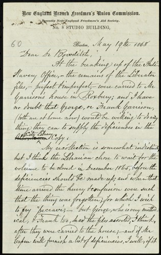 [Letter to] Dear Garrison