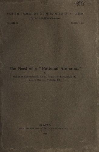 The need for a "rational almanac"