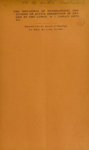 The influence of pathological conditions on active absorption of oxygen by the lungs