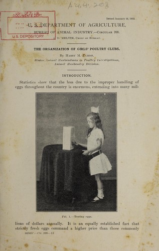 The organization of girls' poultry clubs