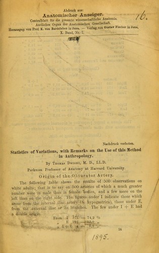 Statistics of variations