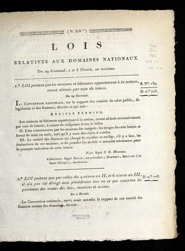 Lois relatives aux domaines nationaux