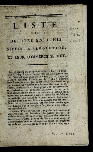 Liste des de pute s enrichis depuis la Revolution