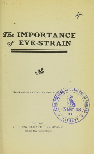 The importance of eye-strain