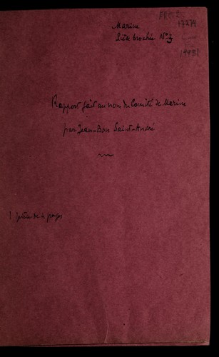 Rapport fait au nom du Comite  de marine