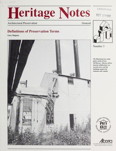 Definitions of preservation terms