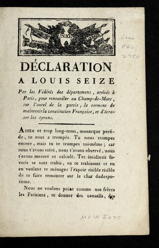 De claration a Louis Seize