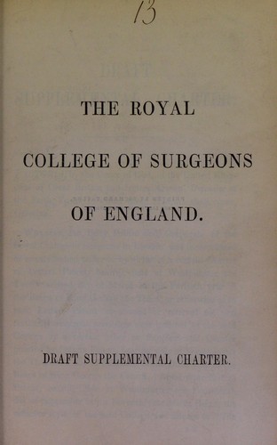 Draft supplemental charter