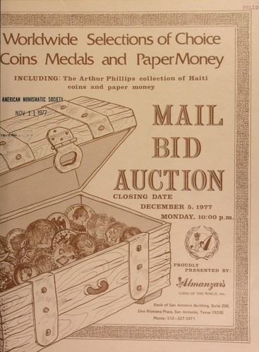 Worldwide selections of choice coins, medals, paper money