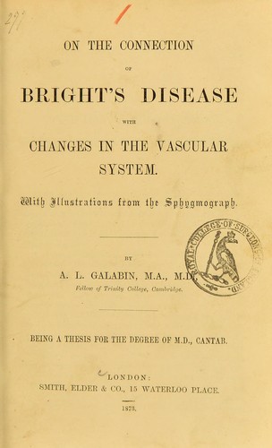 On the connection of Bright's disease with changes in the vascular system