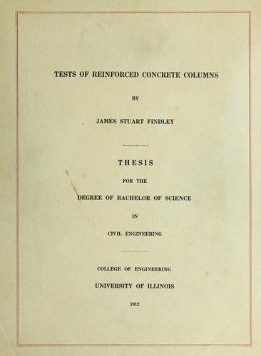 Tests of reinforced concrete columns