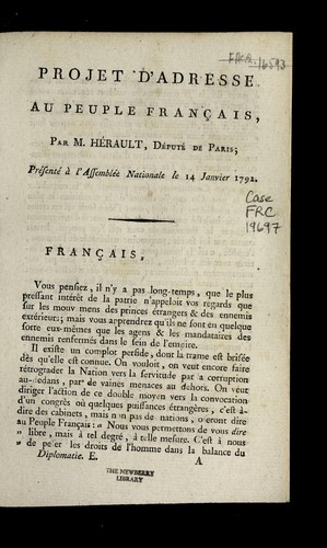 Projet d'adresse au peuple franc ʹais