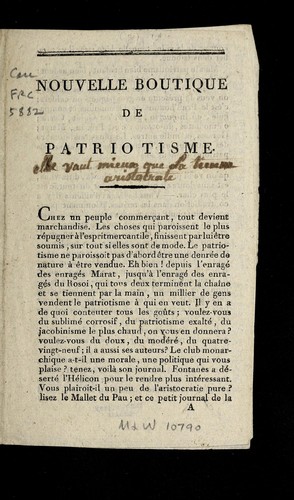 Nouvelle boutique de patriotisme