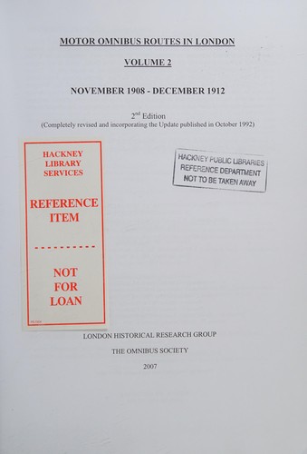Motor omnibus routes in London.