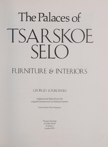 The palaces of Tsarkoe Selo