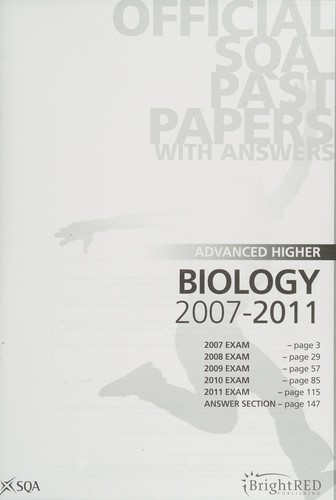 Advanced Higher Biology 2007-2011