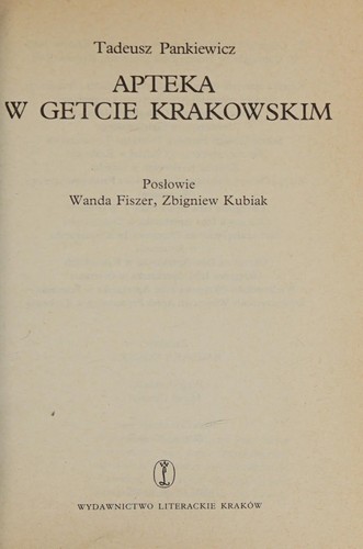 Apteka w getcie krakowskim