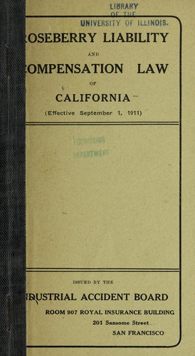 Roseberry liability and compensation law of California (effective September 1, 1911)