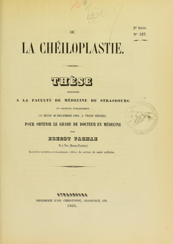 De la ch©♭iloplastie