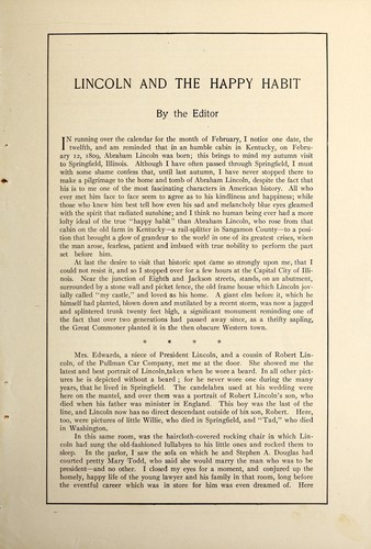 Lincoln and the happy habit