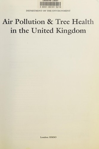 Air pollution & tree health in the United Kingdom