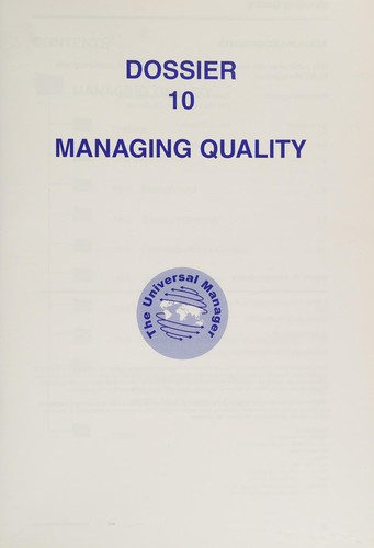 Managing Quality (Universal Manager S.)