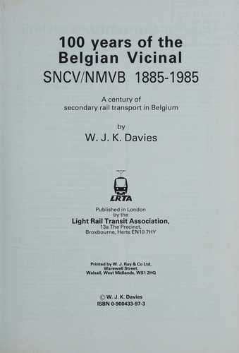 100 years of the Belgian vicinal