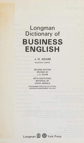 Longman dictionary of business English