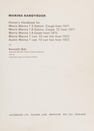 Morris Marina Handybook